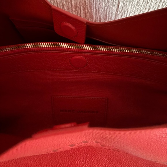 Marc Jacobs The Sack Bag Red Leather Hobo + Matching Zip Pouch - Picture 10 of 13